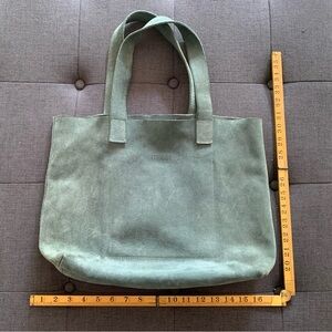 M0851 Blue Grey Suede Tote Bag